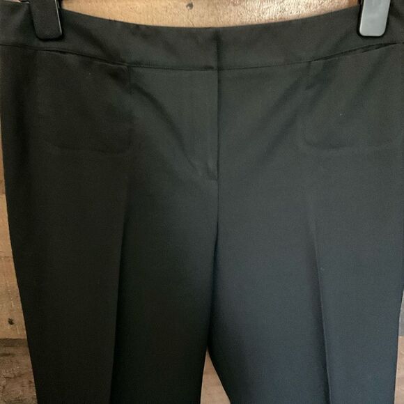 Talbots Pants Trouser Casual Stretch Black Zipper Button Front Inseam 28 Inch 16 - Picture 9 of 13